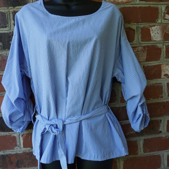 Midnight Sky Tops - Midnight Sky Striped Blouse